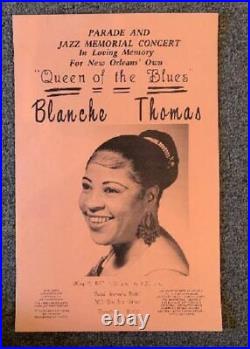 Blanche Thomas Memorial Concert Poster 1977 New Orleans