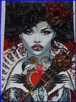 Blink 182 Rhys Cooper Milwaukee signed concert poster print 2016 Queen of Hearts