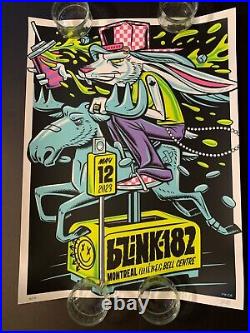 Blink 182 montreal 2023 concert poster limited to 50