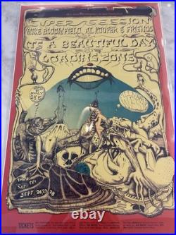Bloomfield Kooper Lading Zone Original Rock Poster 1968 Bill Graham Fillmore Bloomfield Kooper Lading Zone Original Rock Poster 1968 Bill Graham Fillmore