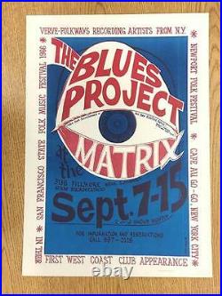 Blues Project Matrix San Francisco 1966 Aor Concert Poster Original
