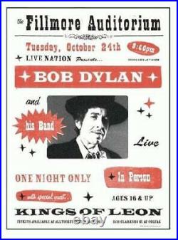 Bob Dylan Kings Of Leon Denver 2006 Concert Poster Original Le50