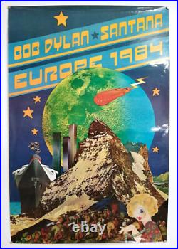 Bob Dylan / Santana Original Concert Poster -david Singer- Posters -1984