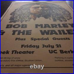 Bob Marley And The Wailers Original Concert Poster at Greek Theater UC Berkeley