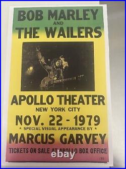Bob Marley Original Vintage Concert Poster Rare Authentic Bob Barley Memorbilia