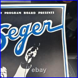 Bob Seger Original Concert Poster 22x17 1976 Central Michigan Rare 70's NOS