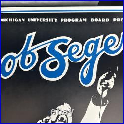 Bob Seger Original Concert Poster 22x17 1976 Central Michigan Rare 70's NOS