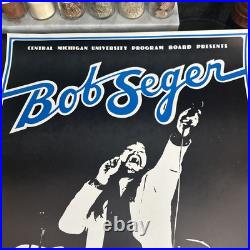 Bob Seger Original Concert Poster 22x17 1976 Central Michigan Rare 70's NOS