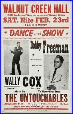 Bobby Freeman Concert Poster Boxing Style Walnut Creek 1963