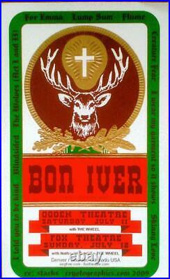 Bon Iver Boulder Denver 2009 Concert Poster Jeff Holland Silkscreen Original