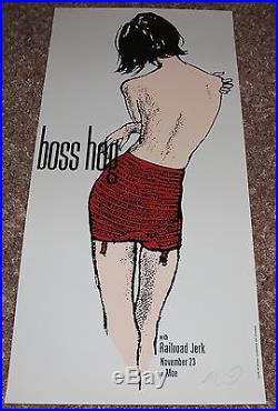 Bosshog Railroad Jerk silkscreen 1995 concert poster Jeff Kleinsmith