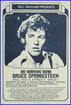 Bruce Springsteen 1976 Paramount ORIGINAL Concert Poster SIGNED by Randy Tuten