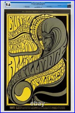 Buffalo Springfield 1967 Fillmore Auditorium Concert Poster Graded 9.6