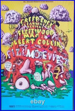 CCR Concert Poster 1969 Fleetwood Mac Fillmore
