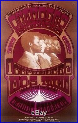 CHAMBERS BROTHERS MC5 GRANDE BALLROOM 1967 concert poster GARY GRIMSHAW NM AOR