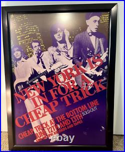 CHEAP TRICK Concert Poster BOTTOM LINE 1979 RARE FRAMED CHEAP TRICK Concert Poster BOTTOM LINE 1979 RARE FRAMED