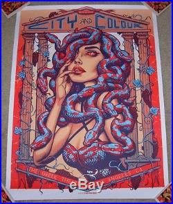 CITY AND COLOUR & concert gig tour poster LOS ANGELES LA 9-4-14 2014 munk one