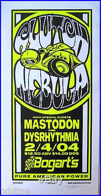 CLUTCH- NEBULA- Mastodon ORIG. 2004 Concert Poster s/n by Mike Martin