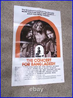 CONCERT FOR BANGLADESH, George Harrison, Original 1972 Movie Poster 27x41 72/135