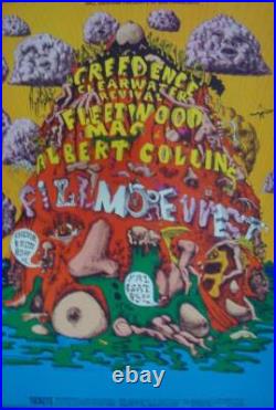 CREEDENCE CLEARWATER REVIVAL BG 156 FILLMORE concert poster BILL GRAHAM 1969