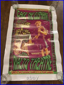 Cage The Elephant Concert Poster 2011 Rialto Theater Venue Advertisement RARE Cage The Elephant Concert Poster 2011 Rialto Theater Venue Advertisement RARE