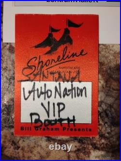 Carlos Santana Signed Concert Poster Vip Backstage Pass + After Party Pass+ Coa