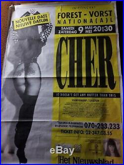 Cher Belgium Concert Poster 90's