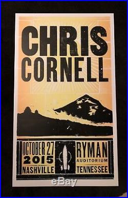 Chris Cornell Hatch Show Print Concert Poster @ Ryman in Nashville, TN 2015