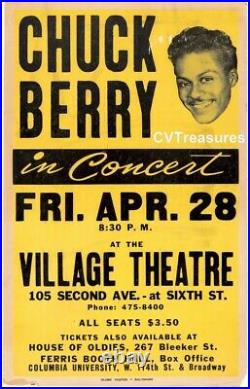 Chuck Berry Original Vintage 1967 Concert Poster