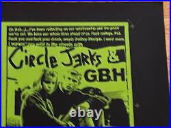 Circle Jerks GBH Quit College, Go On Tour 2004 2 Original Concert Poster Uncut