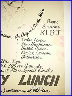 Clyde Buchanan benefit concert poster Blaze Foley Joe Ely LIBERTY LUNCH AUSTN TX