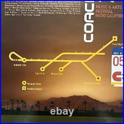 Coachella 2004 Official RARE Line Up Poster Authentic Festival Transit Theme Art