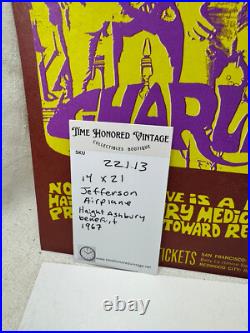 Concert Poster 14 x 21 Jefferson Airplane Fillmore Winterland San Francisco Ca Concert Poster 14 x 21 Jefferson Airplane Fillmore Winterland San Francisco Ca