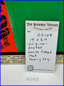 Concert Poster 14x 20 Vanilla Fudge Avalon Ballroom 1967 Charles Loyd Family Dog Concert Poster 14x 20 Vanilla Fudge Avalon Ballroom 1967 Charles Loyd Family Dog