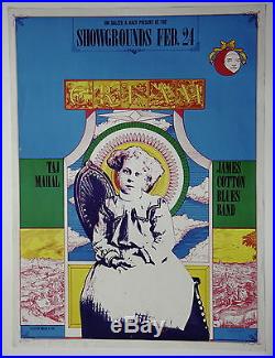 Cream Taj Mahal James Cotton Blues Band Rare Original 1968 Concert Poster