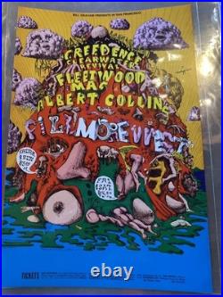 Creedence Clearwater & Fleetwood Mac Concert Poster Cgc 9.8 1st Print 1969