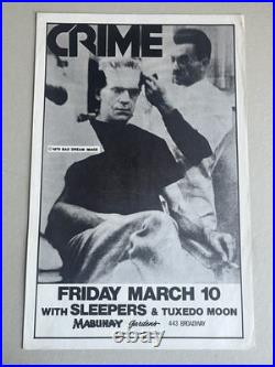 Crime Concert Poster 1978 San Francisco CA Mabuhay Gardens