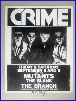 Crime Concert Poster Berkeley 1978