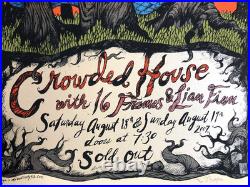Crowded House Silkscreen Concert Poster by Diana Sudyka Signed & Numbered 2007