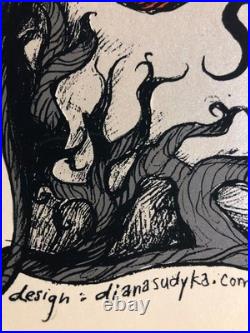 Crowded House Silkscreen Concert Poster by Diana Sudyka Signed & Numbered 2007