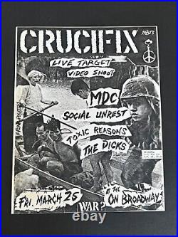 Crucifix MDC Social Unrest Toxic Reasons On Broadway Original Concert Poster
