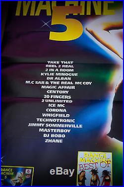 DANCE MACHINE 5 4x6 ft Shelter Original Music Concert Advertising Poster 1995