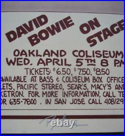 DAVID BOWIE OAKLAND 1978 vintage concert poster RANDY TUTEN signed