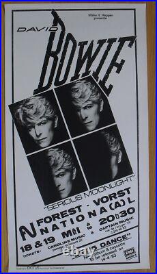 DAVID BOWIE original silkscreen concert poster'83