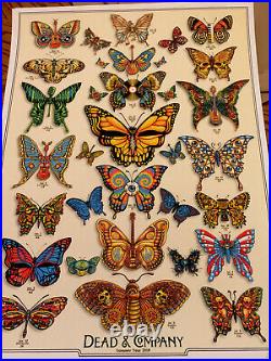 DEAD & COMPANY poster 2019 Concert VIP Tour EMEK Print Butterfly Low # 90