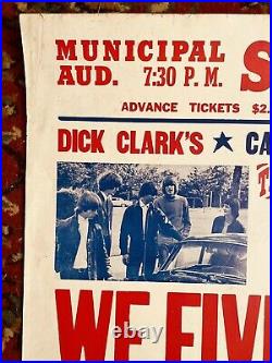 DICK CLARK BYRDS WE FIVE PAUL REVERE DIDDLEY SIGNED! 1965 AOR 1.108 Poster RARE