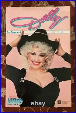 DOLLY PARTON In Concert (HBO) rare original promotional poster