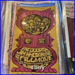 DOORS / JIM MORRISON 1967 FILLMORE 1st Print Graded 8 CONCERT POSTER RARE