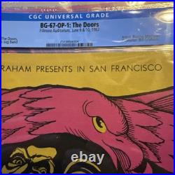 DOORS / JIM MORRISON 1967 FILLMORE 1st Print Graded 8 CONCERT POSTER RARE DOORS / JIM MORRISON 1967 FILLMORE 1st Print Graded 8 CONCERT POSTER RARE