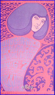 DOORS + YOUNG RASCALS BG44-2 FILLMORE vintage concert poster BILL GRAHAM 1967 NM